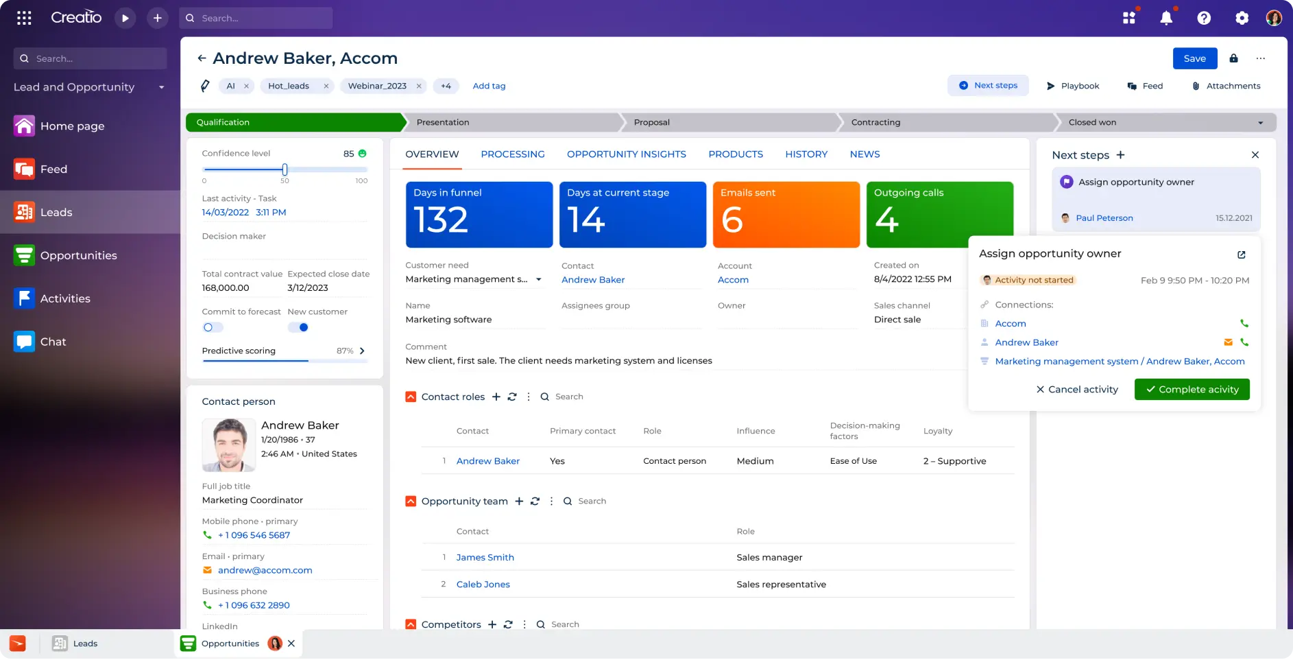 CRM Application — portfolio project